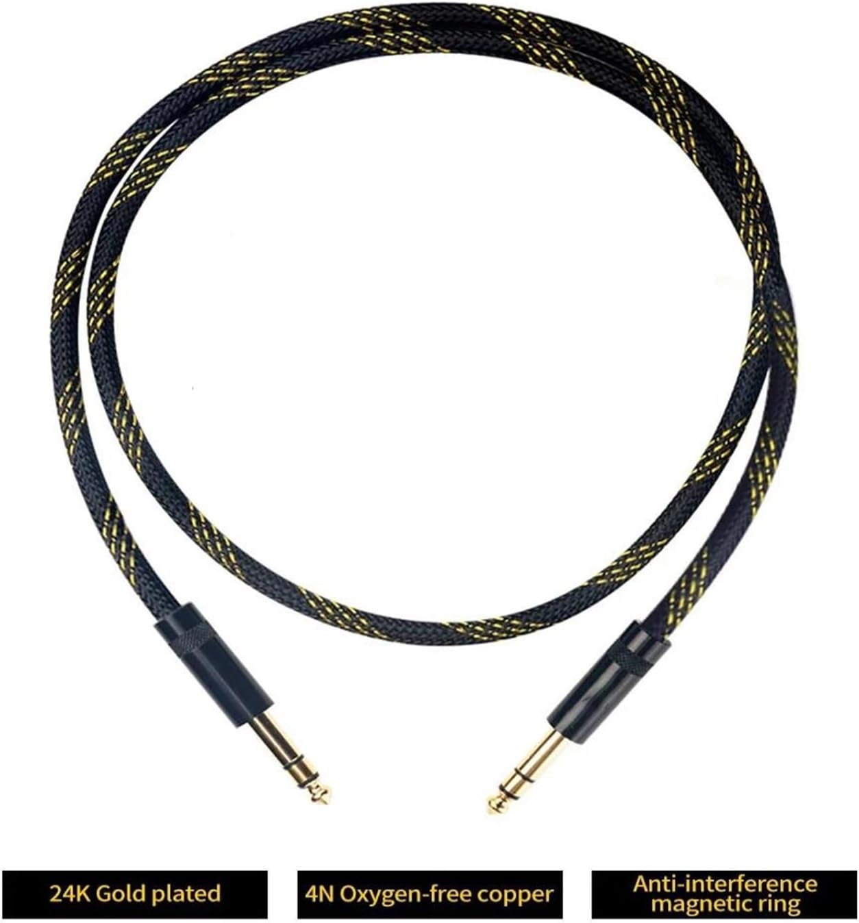 TSTS ギター オーディオ ケーブル ケーブル 6.5mm 4N OFC マイク ギター アンプ CD プレーヤー スピーカー用