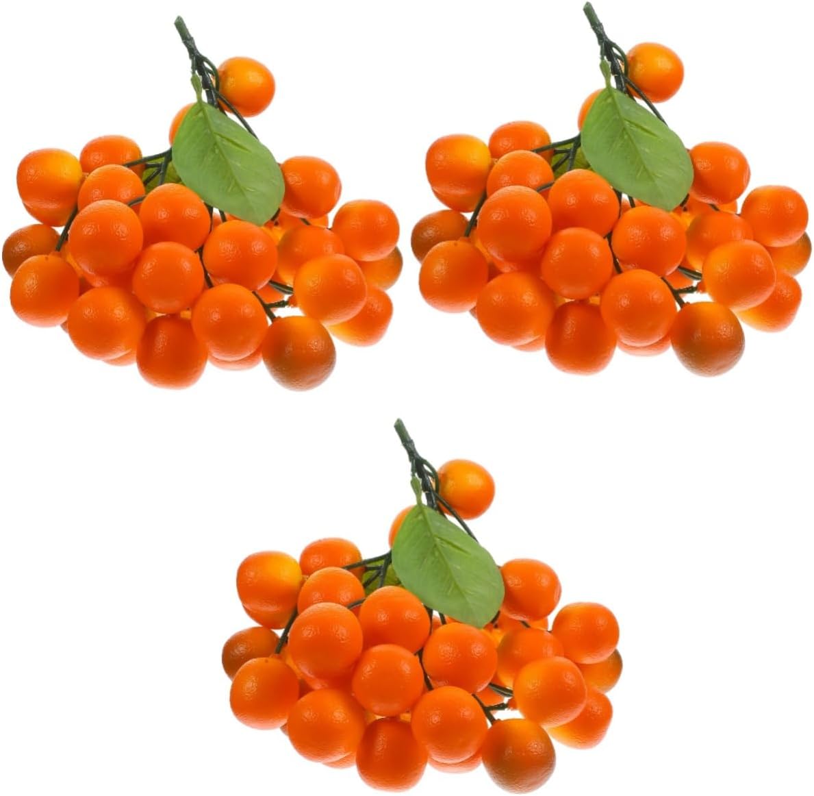 VOSAREA 3pcs Lifelike Artificial Fruit String for Home Decoration Orange Branch Simulation for Fruit Shops Photo Props and Craft Displays