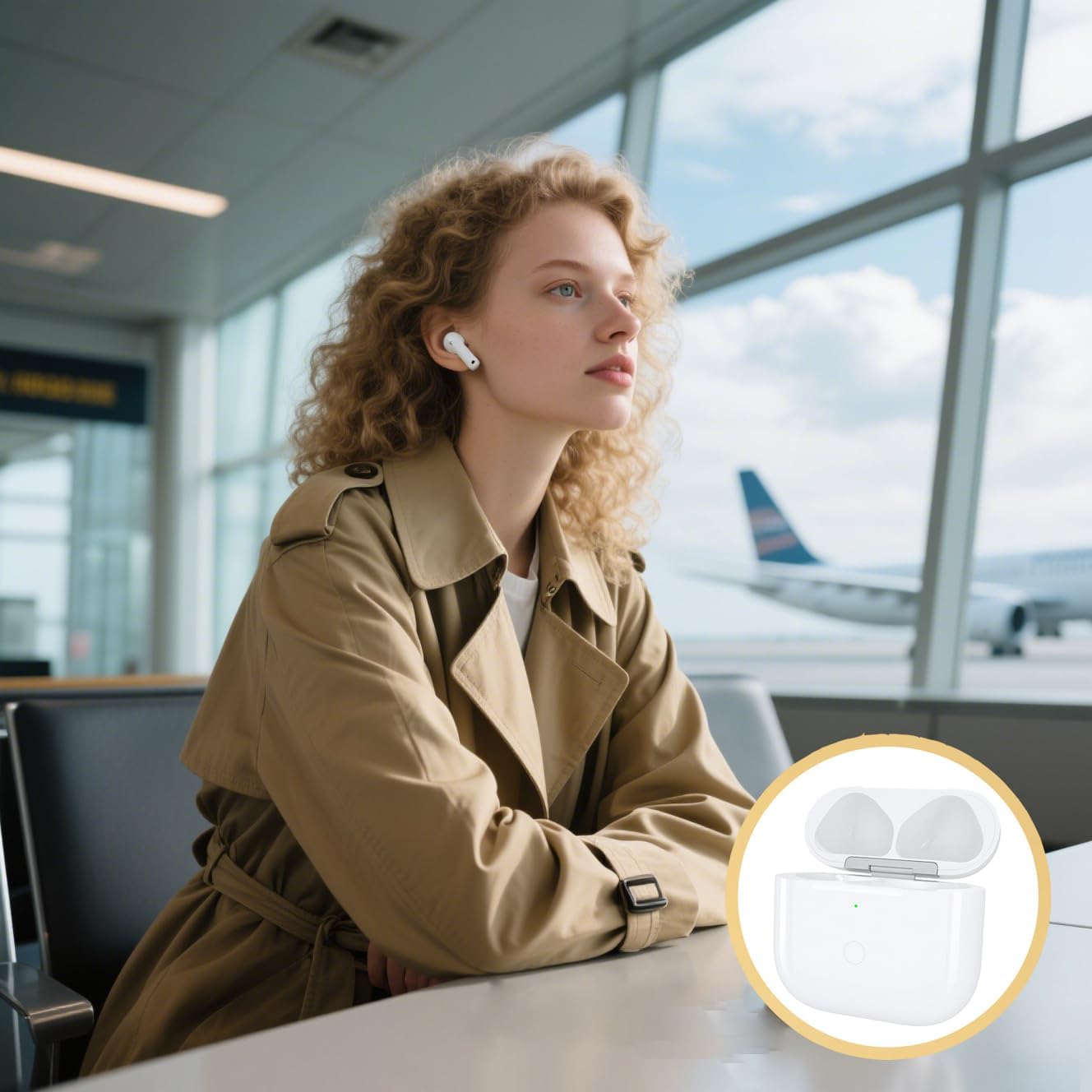 Charging Case for AirPods 4th Gen with USB-C Charging Port, Only Compatible for AirPod 4th Generation Replacement Charger Cases with Blue-Tooth Pairing Sync Button, No Earbuds - Image 7