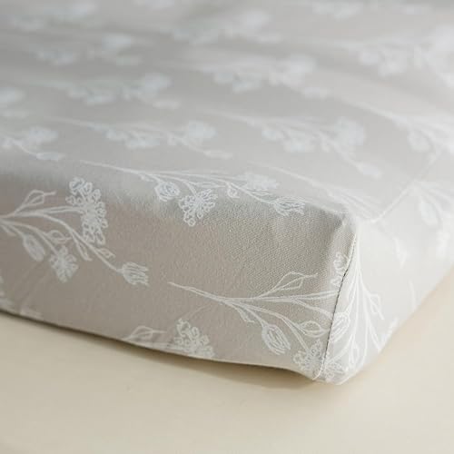 Vista 23 de Pobibaby - Paquete de 2 sábanas de moisés de alta calidad para moisés estándar - Tejido de punto de jersey ultrasuave, elegante patrón floral