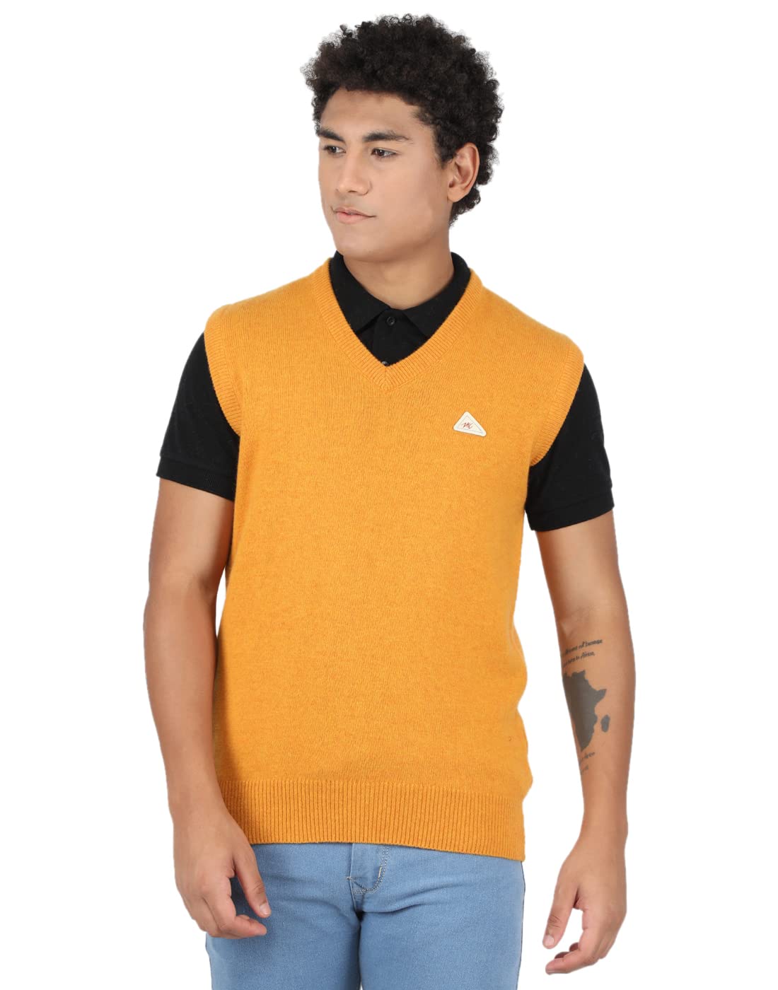 monte carlo Men’s Regular Fit Sweater | Solid Pattern | V Neck | Sleeveless | Pull On Style | Stylish Warm Winter Fashion Knit Sweater for Men (Pack of 1)-picture-27