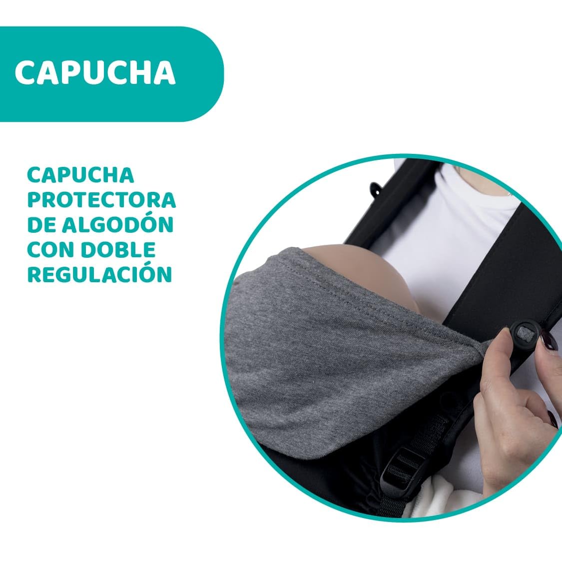 Skin Fit - Portabebés ergonómico ideal para bebés de 0 meses a 9 kg, ajustable y seguro para bebés con correas cruzadas acolchadas, cinturón abdominal y capucha