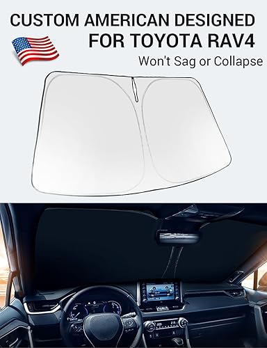 Vista 25 de Proadsy Parasol para parabrisas para BMW X1 F48 2016-2022 de 4 capas plegable, protector de parasol frontal que bloquea los rayos UV y mantiene