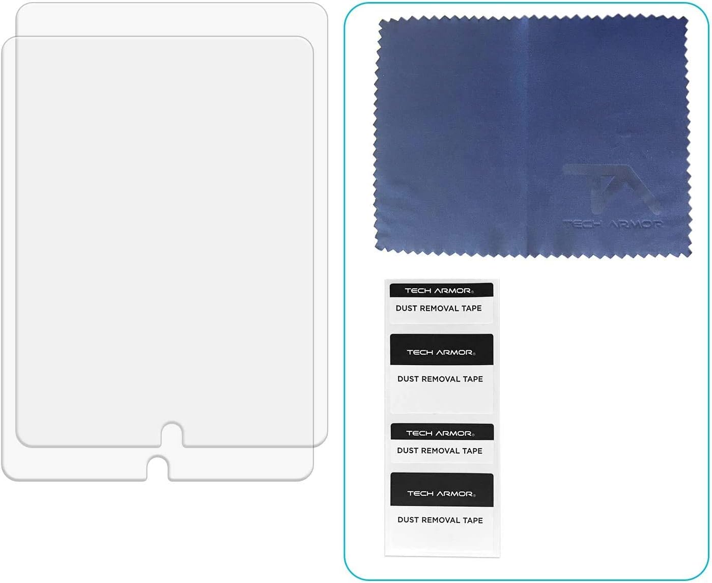 Tech Armor HD Clear Film Screen Protector Designed for Apple iPad Air 3 (2019) and iPad Pro 10.5 Inch (2017) 2 Pack