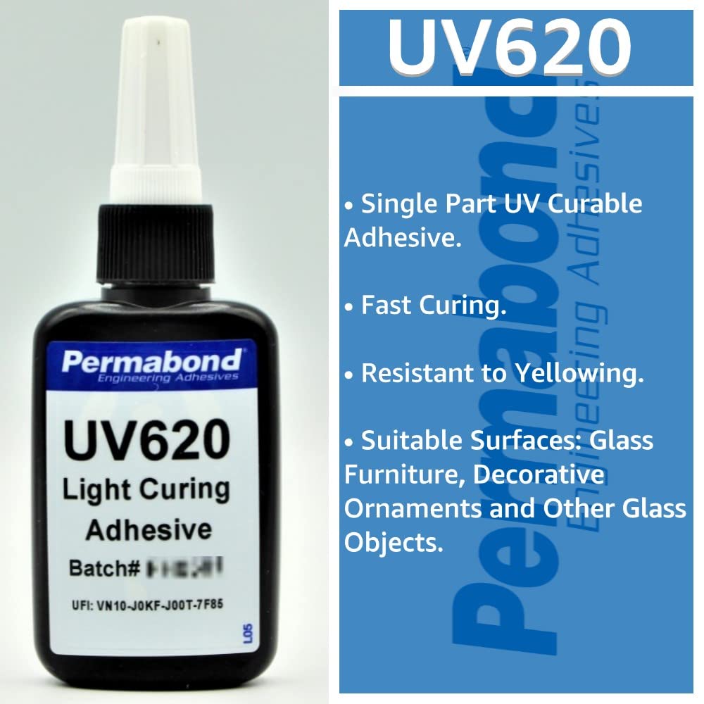 Buy Permabond UV620 (10 x 50ml) Optically Clear Single-Part Fast Curing ...