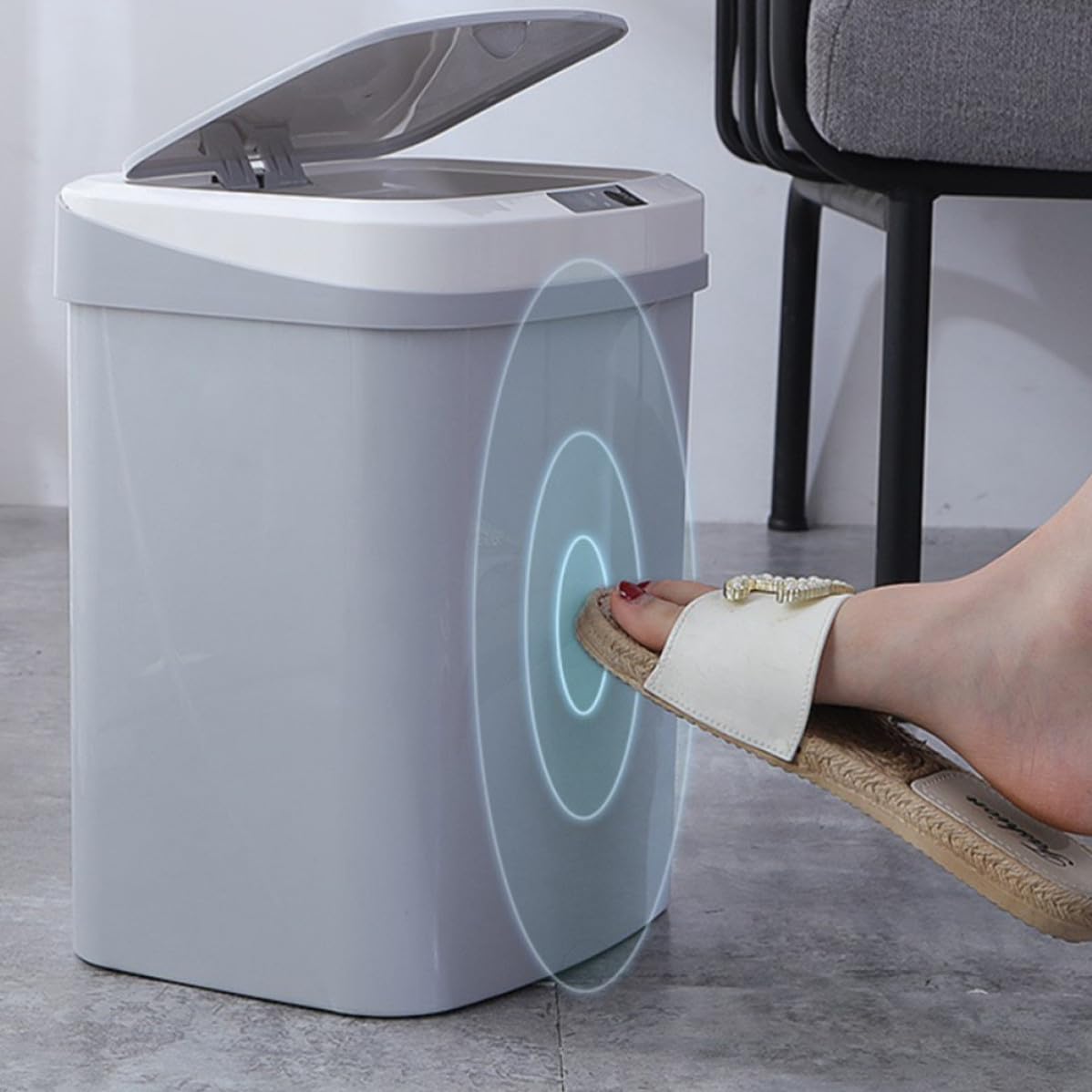 PRETYZOOM Basurero Automático Inteligente de 15 Litros Sensor Infrarrojo