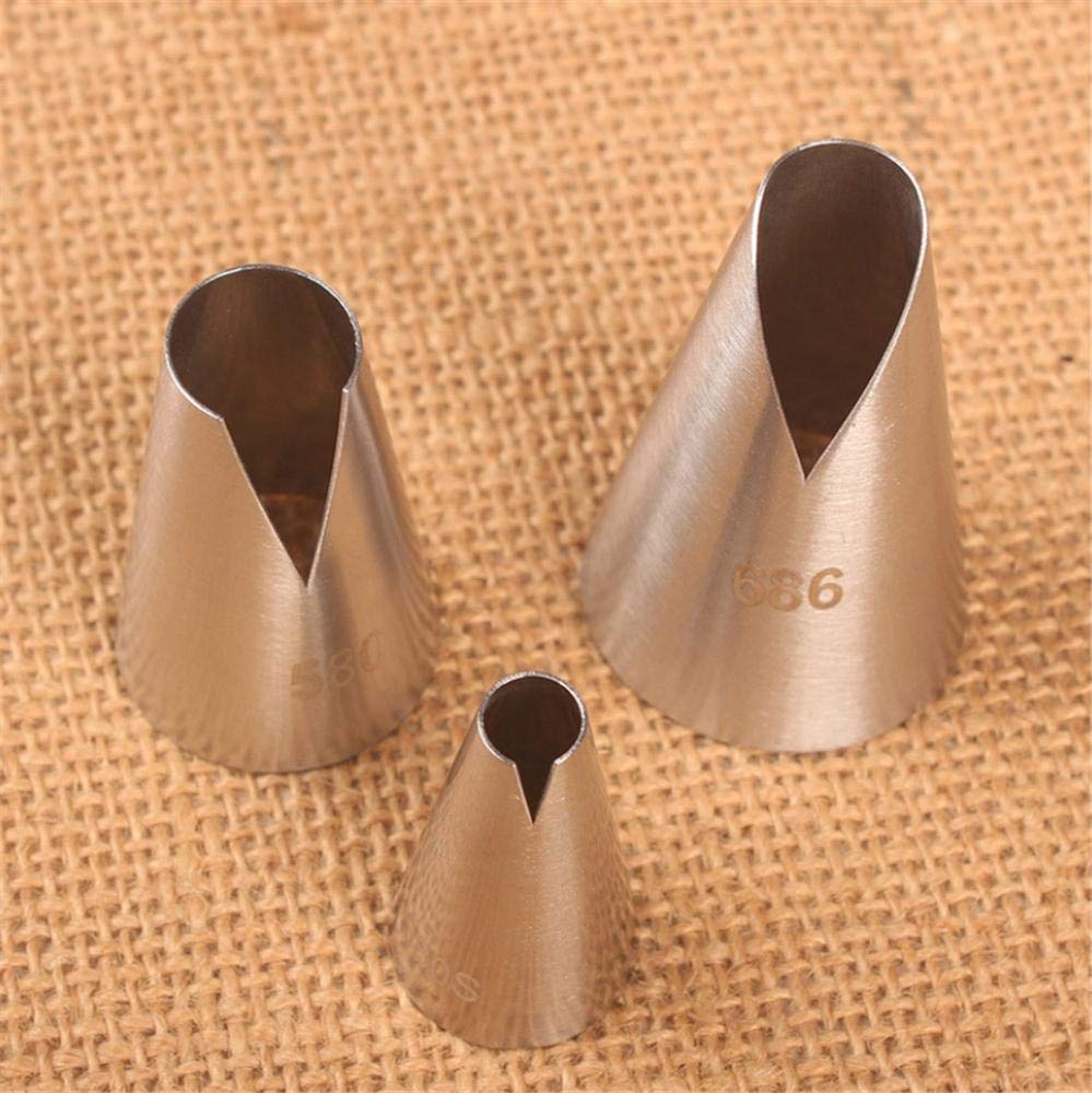 2 Embouts à Glaçage En Inox – Pour Décorer Gâteaux, Cupcakes, Fondants (zigzag Et Plat)