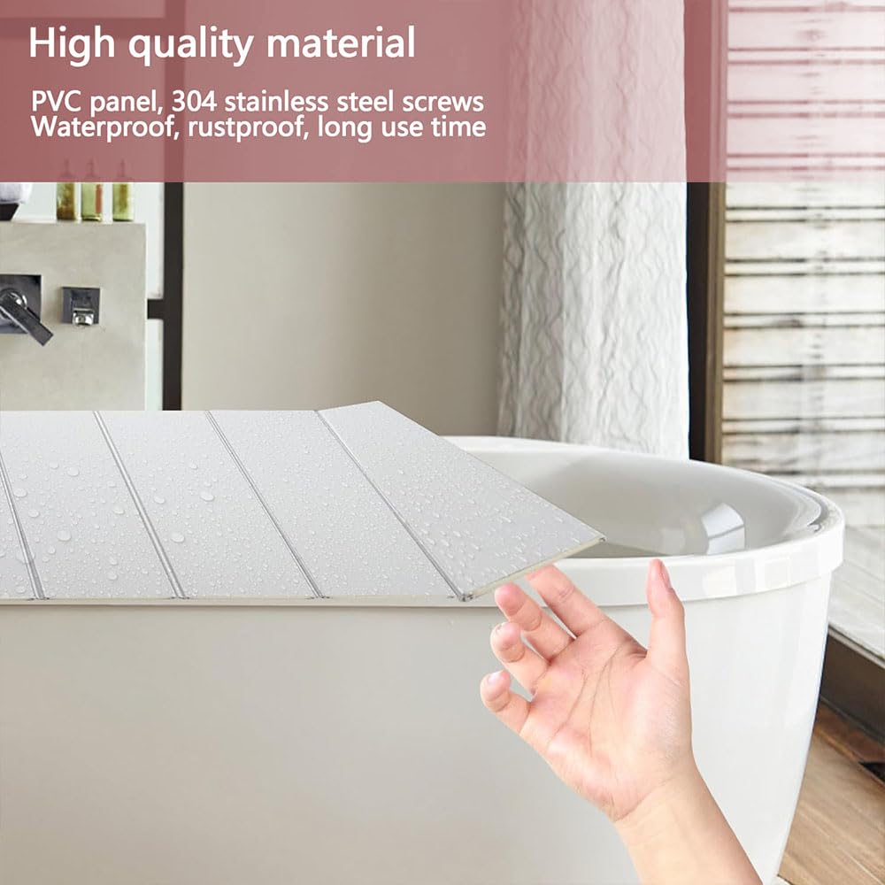 Bandeja organizadora de bambú para bañera con cubierta a prueba de polvo, impermeable, expandible, incluye soporte para copas de vino, soporte para libros, jabonera, ranura para teléfono, se adapta a