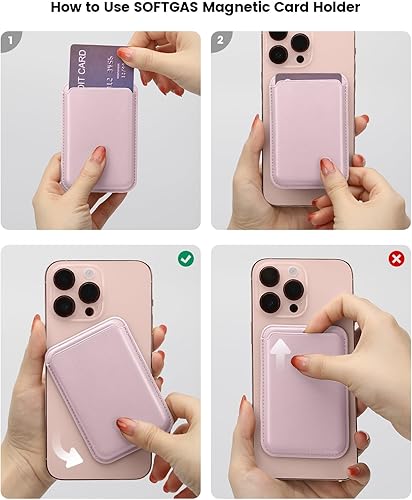 Miniatura 6 de Cartera magnética para teléfono Apple MagSafe, tarjetero para iPhone 15 Pro Max15 Plus15 Pro15, 14 Pro Max14 Plus14 Pro14, 13 Pro Max13 Pro13, 12