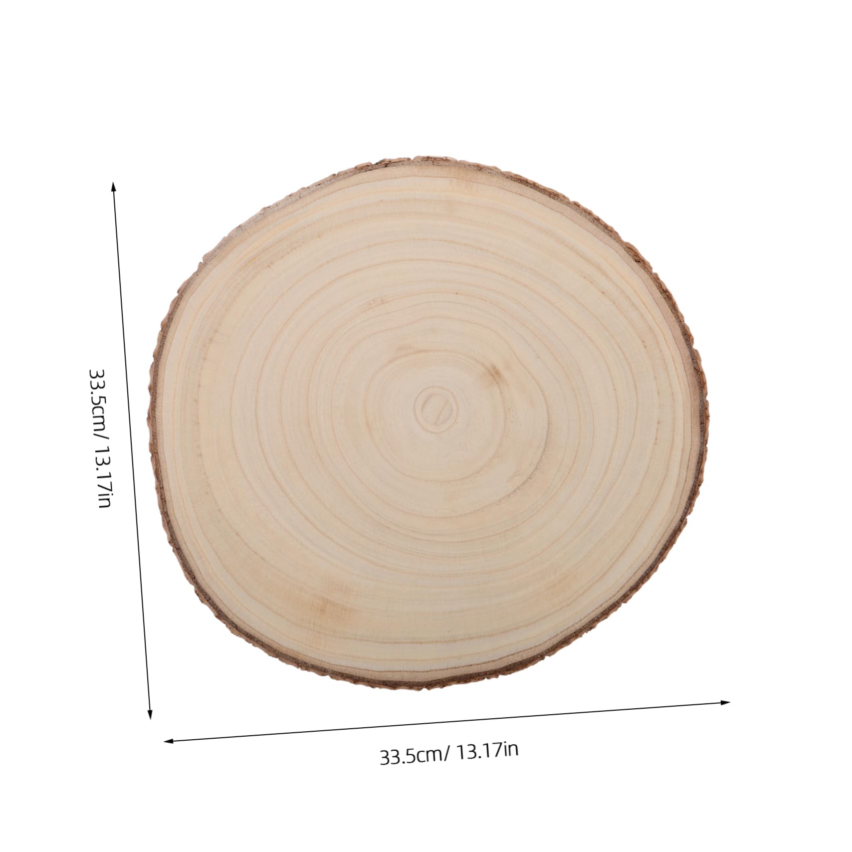 Unbehandelte Holzscheiben für Bastelarbeiten, 2 Stück, Naturbelassen | Malerei und Kreative Deko, Holz, Beige, Vielseitig Nutzbar, für Hochzeiten und Bürodekoration