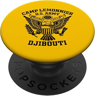 Camp Lemonnier Djibouti Military Base Veteran Vintage Gifts PopSockets Adhesive PopGrip