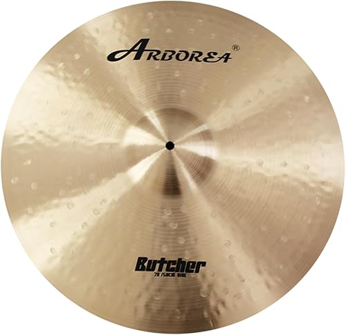 Miniatura 4 de Arborea Juego de platillos de aleación de bronce B20, serie carnicero, 5 piezas, Hihats de 14 pulgadas, 16 pulgadas, Crash 18 pulgadas, Crash 20