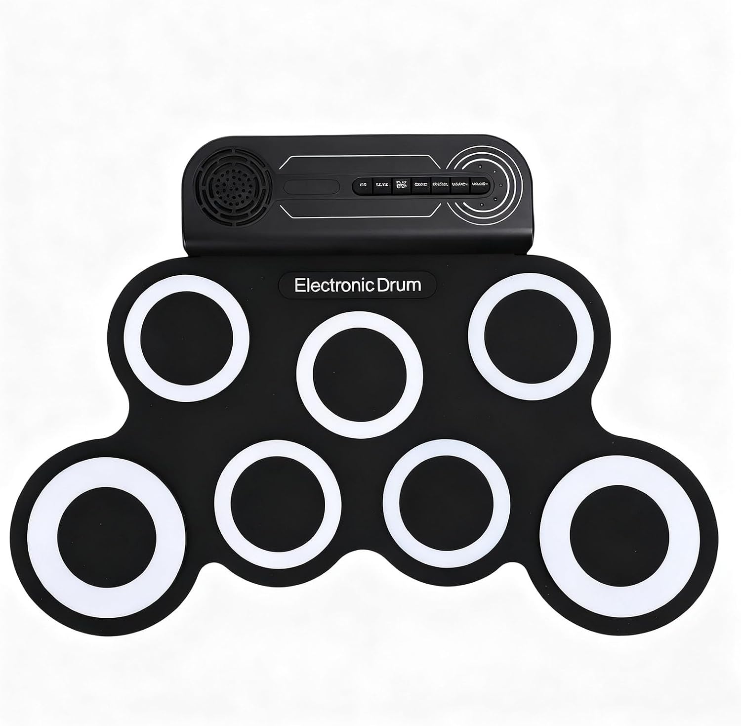 SUNGOOYUE Electronic Drum Set, Portable Roll Up Drum Pad with Builtin Speaker and Battery for Kids and Adults Music Practice