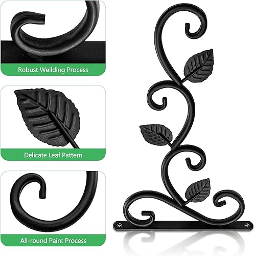 Miniatura 2 de Paquete de 2 ganchos para plantas para decoración de interiores y exteriores, ganchos de pared para colgar soportes de plantas, ganchos para