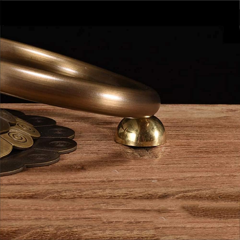 Door Knocker Hand Ring Door Knocker,Lion Head Brass Big Door Knockers Heavy Duty Solid Animal Antique Look Unique Gift Ideas for Home Decor 17.5x17.5cm