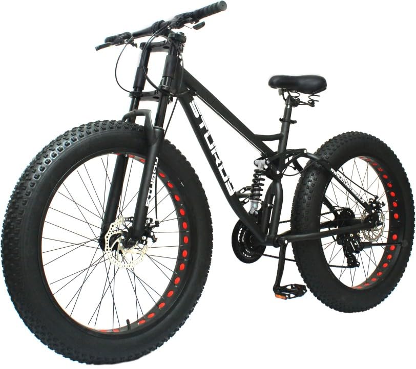 Boop Fat Mountain Bike for Unisex Adults Dual Suspension with Dual Disk Brake Fat Bike 26 * 4 Inches Wheels, 21 Speed Gears Cycles for Unisex Adults Black (B0D3XJLQGV) Amazon Price History, Amazon Price Tracker