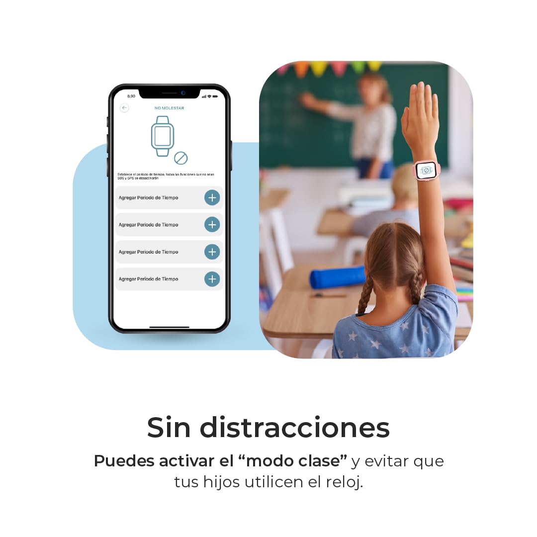 SaveFamily Iconic Plus 2 | Reloj Inteligente Niño con Localizador GPS, Llamada, Vídeo, IA, Botón SOS, Whatsapp, Spotify, Medidor de Temperatura | SIM Incluida - Modelo Gamer