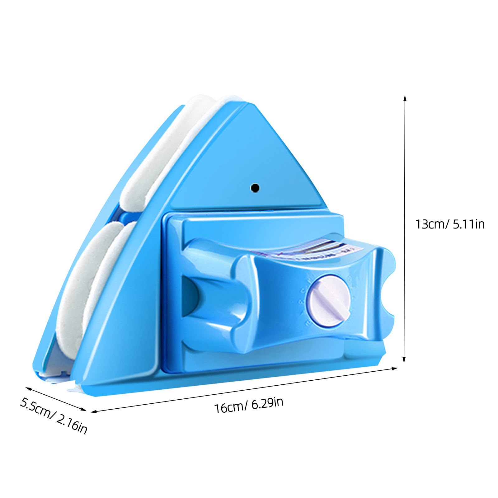Limpiador Magnético de Ventanas Ajustable Cepillo Doble Cara con Mango Antideslizante para Limpieza de Vidrios de Doble Azul para Ventanas Altas y Curvas