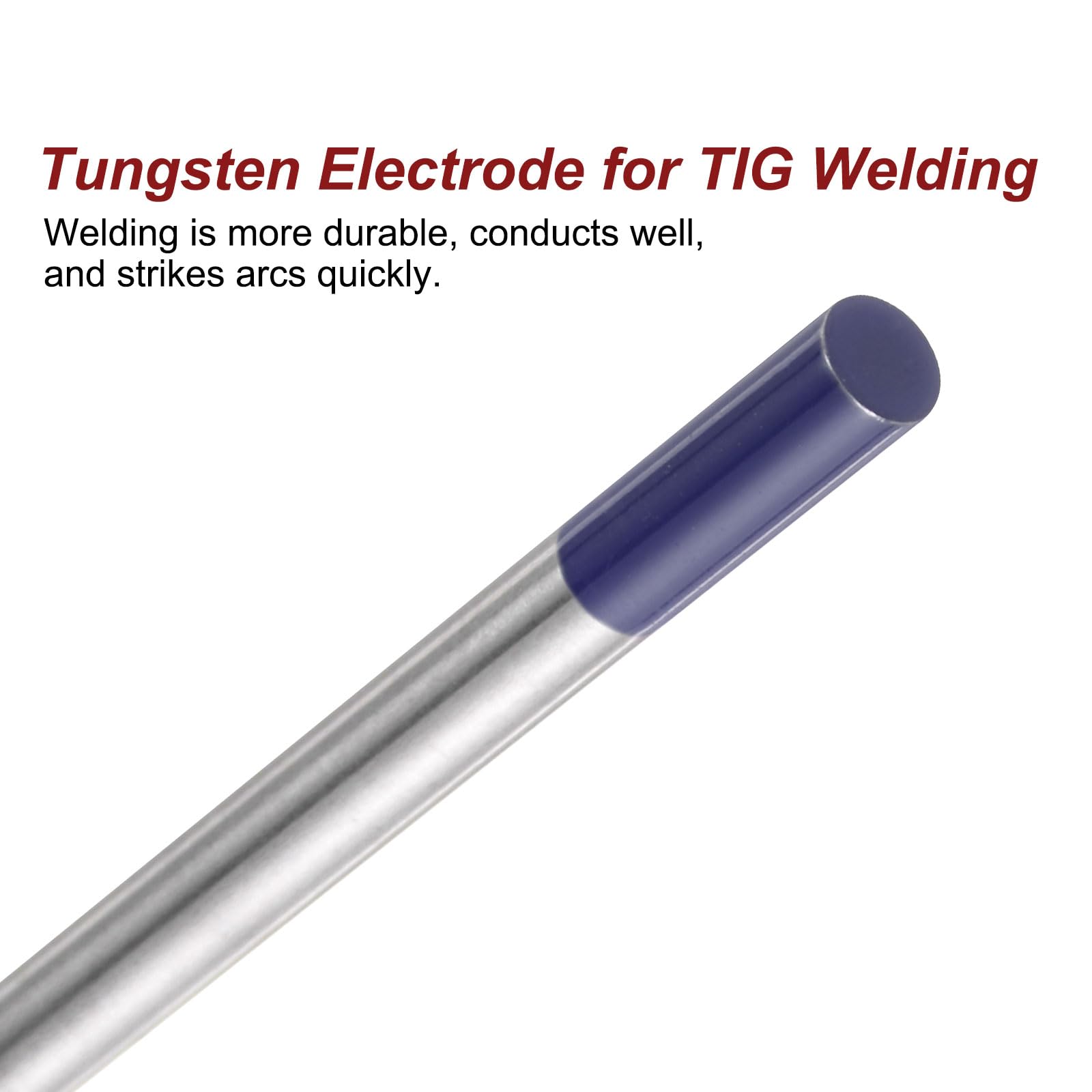 QUARKZMAN 20 Piezas de Electrodos de Tungsteno Para Soldadura TIG 3/32" x 7" 1.8-2.2% Itrio Para Soldadura de Acero Inoxidable, Aleaciones de Aluminio y Magnesio, Azul Oscuro WY20