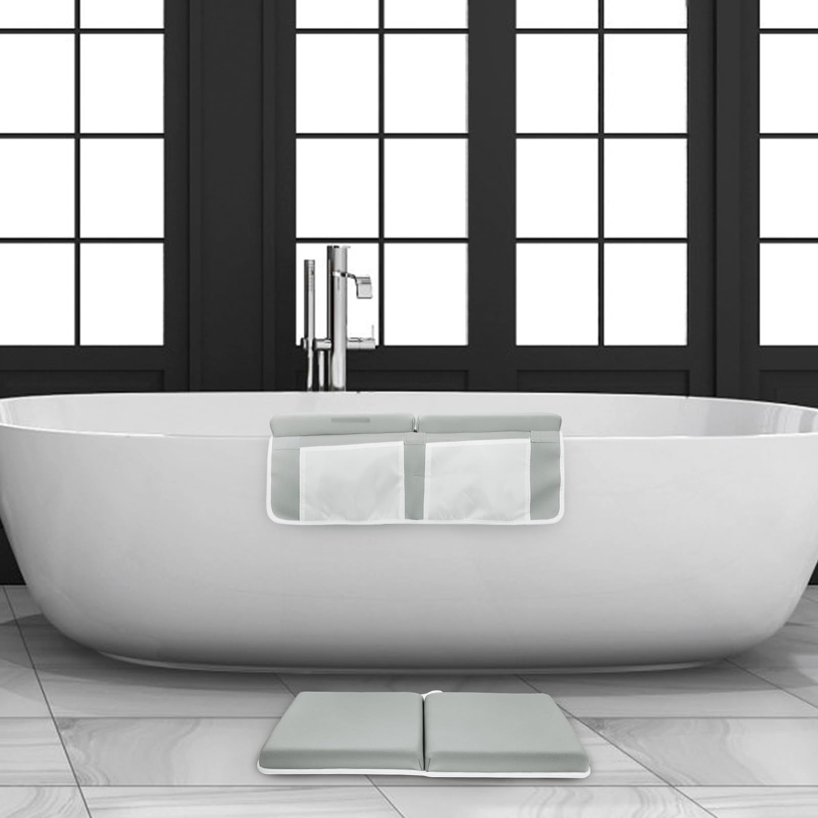 1 Satz Badewannen Kniematte und Ellenbogenpolster aus Weichem Stoff rutschfeste Babybadematte für Eltern Schnell Trocknend und Komfortabel Beim Babybaden
