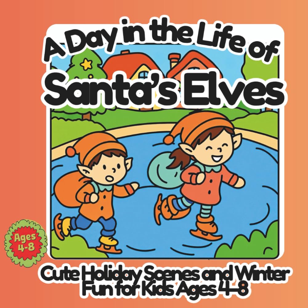 A Day in the Life of Santa’s Elves: A Fun Christmas Coloring Adventure for Kids