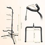 New Bee Guitar Stand, 2 Pack Height Adjustable Foldable Guitar Stand with Secure Support for Acoustic, Electric, Bass and Banjos, Load Capacity 20LB