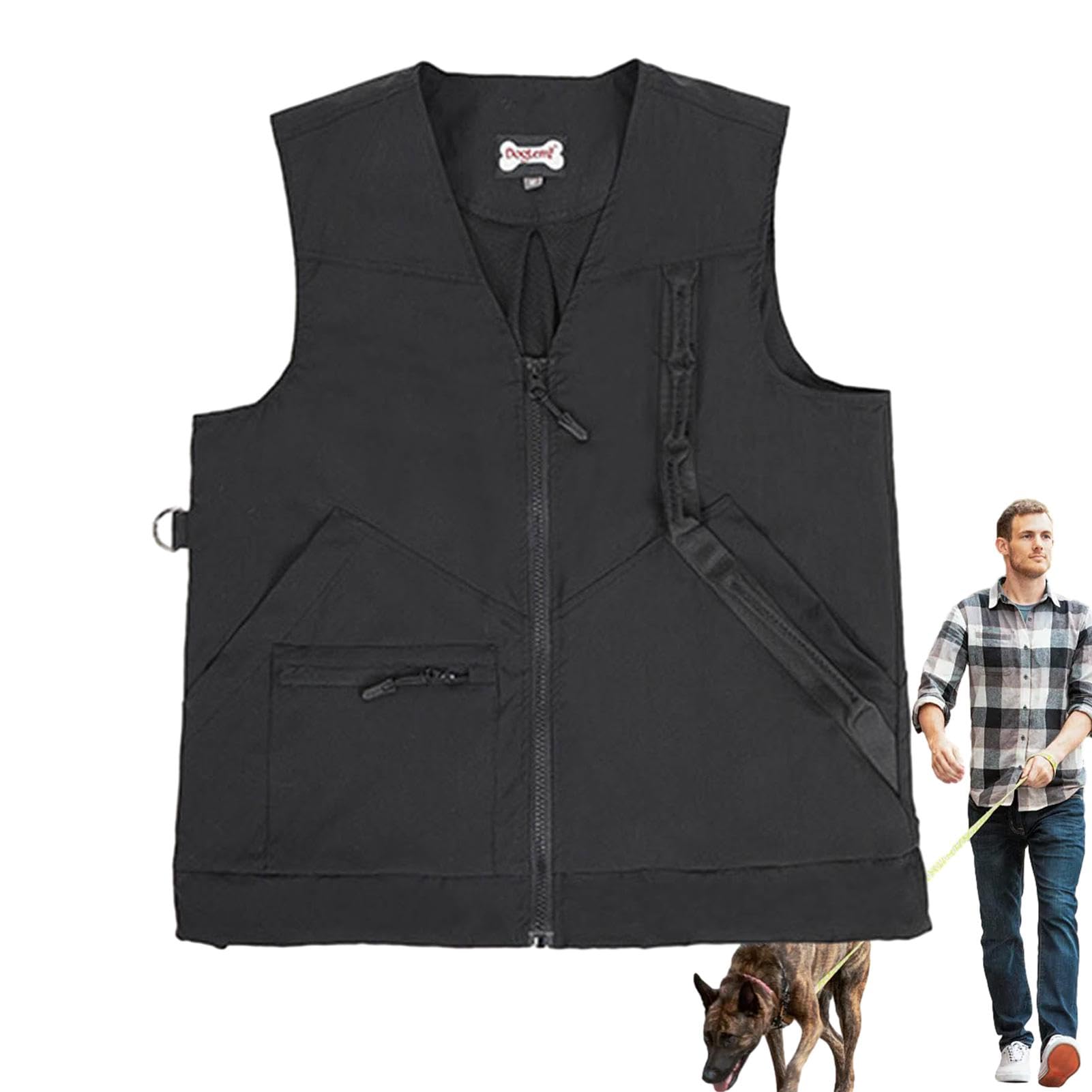 Chaqueta de entrenamiento para perros: paño de entrenamiento para manipuladores de mascotas, suministros para el dueño de mascotas | Chaleco de protección para entrenador de perros a prueba de viento