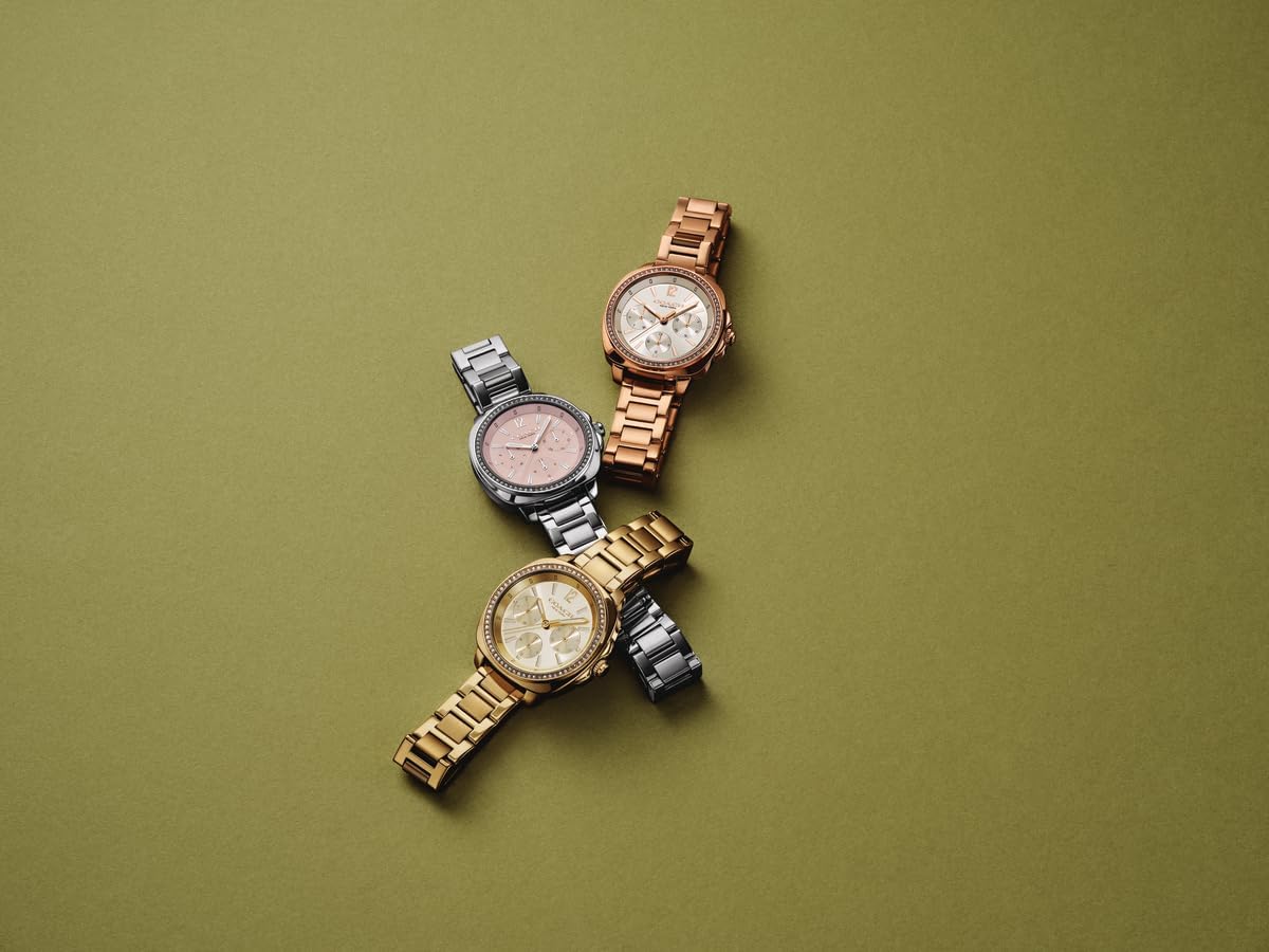 Coach Kitt Women's Quartz Multifunction Watch, Stainless Steel Bracelet, Water-Resistant to 3ATM, Chic and Versatile Timepiece - Gift for Her, 34mm - Image 5
