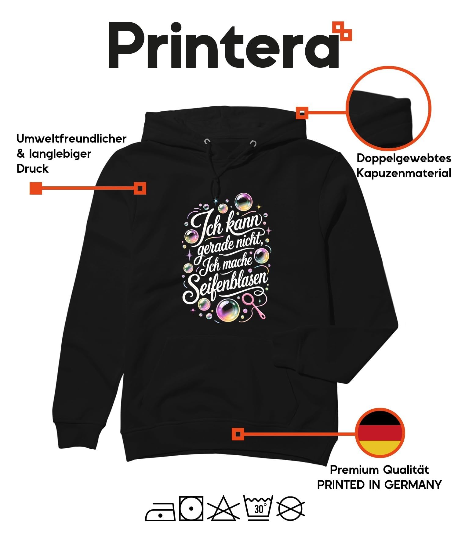 Ich kann einfach Nicht Ich Statement Hoodie Hoodie Hoodie | Sarkazm Tęczowy ług mydlany dmuchany urodziny dziecka czas wolny wakacje lato brokat magia dzieciństwo bańka fantazyjna
