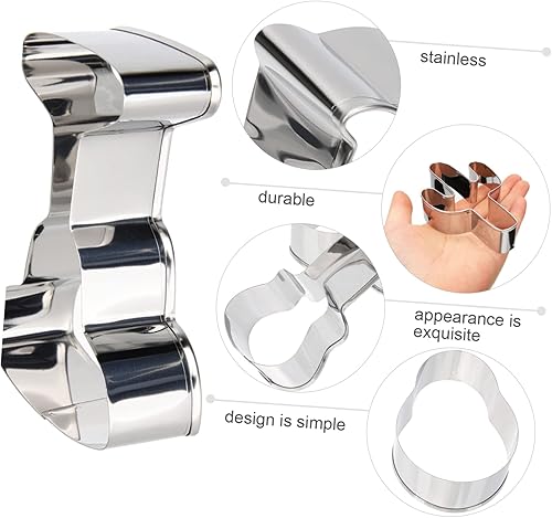 Miniatura 2 de UPKOCH 6 moldes para galletas, plantillas para tartas, galletas mexicanas, moldes para dulces, moldes de piñata, cortadores de pastelería, moldes de