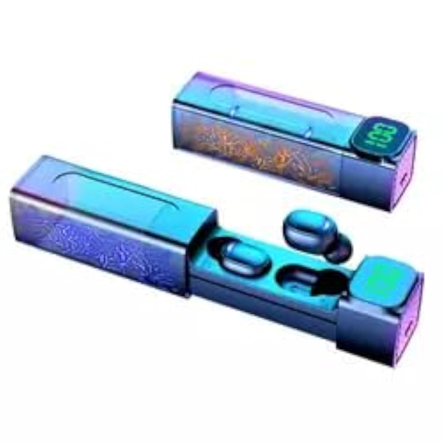 AINAAN "E50 True Wireless Stereo Earbuds & Power Display E50 TWS Bluetooth Earphones ENC Earbud, Visible Rechargeable Case Waterproof Lipstick push-pull design Double decoding, double modes optional