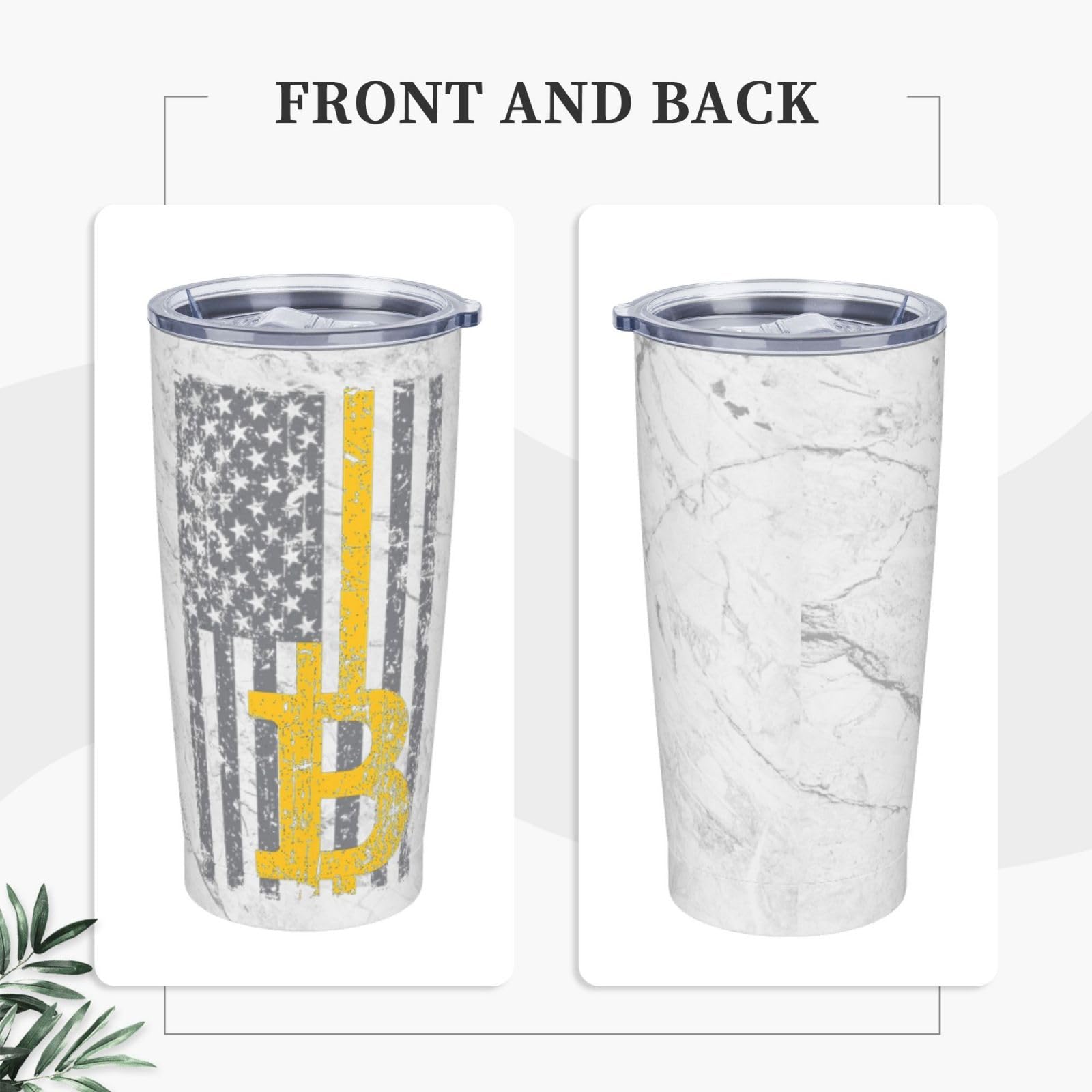 Amazon.com: Bitcoin American Usa Flag Car Cup Coffee Stainless Steel Straw  Travel Mug Vacuum Insulated Keep Cold 20oz: Home & Kitchen