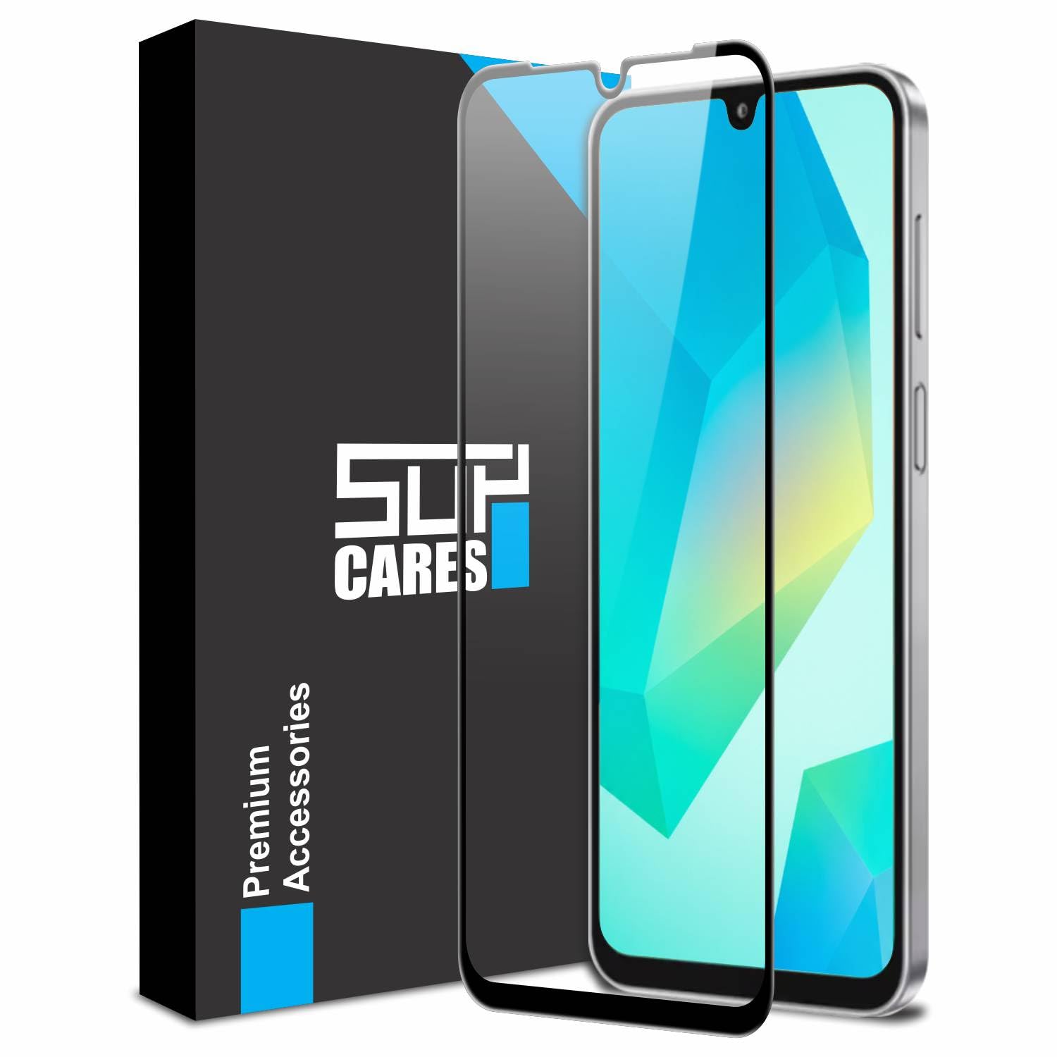 SupCares Tempered Glass for Samsung Galaxy A16, M16 and Galaxy A26 (6.7 Inch) With Installation Kit | 9H Edge to Edge Screen Protector | Black
