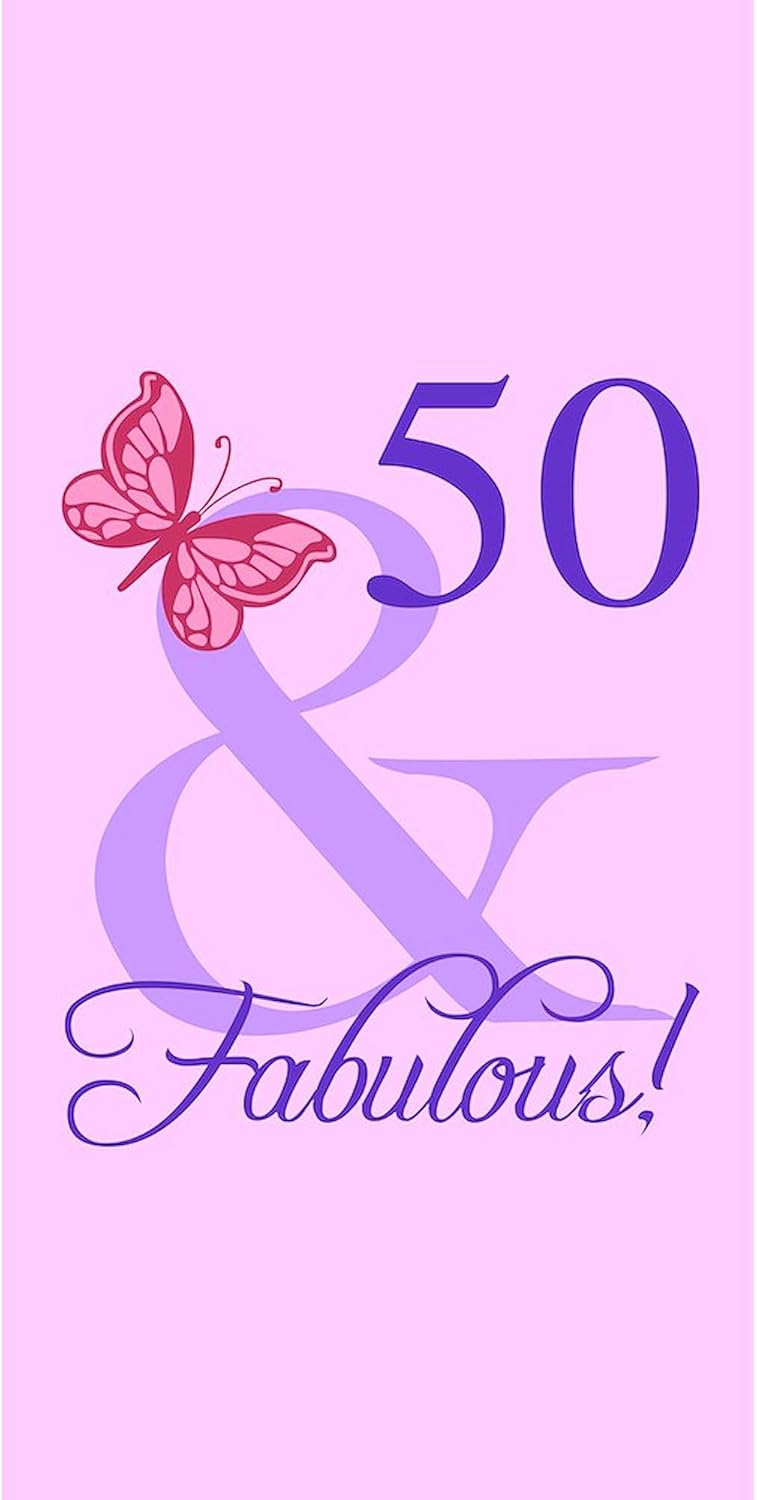 CafePress Fabulous 50Th Birthday 30"x60" Absorbent Cotton Back, Soft Beach, Pool Towel