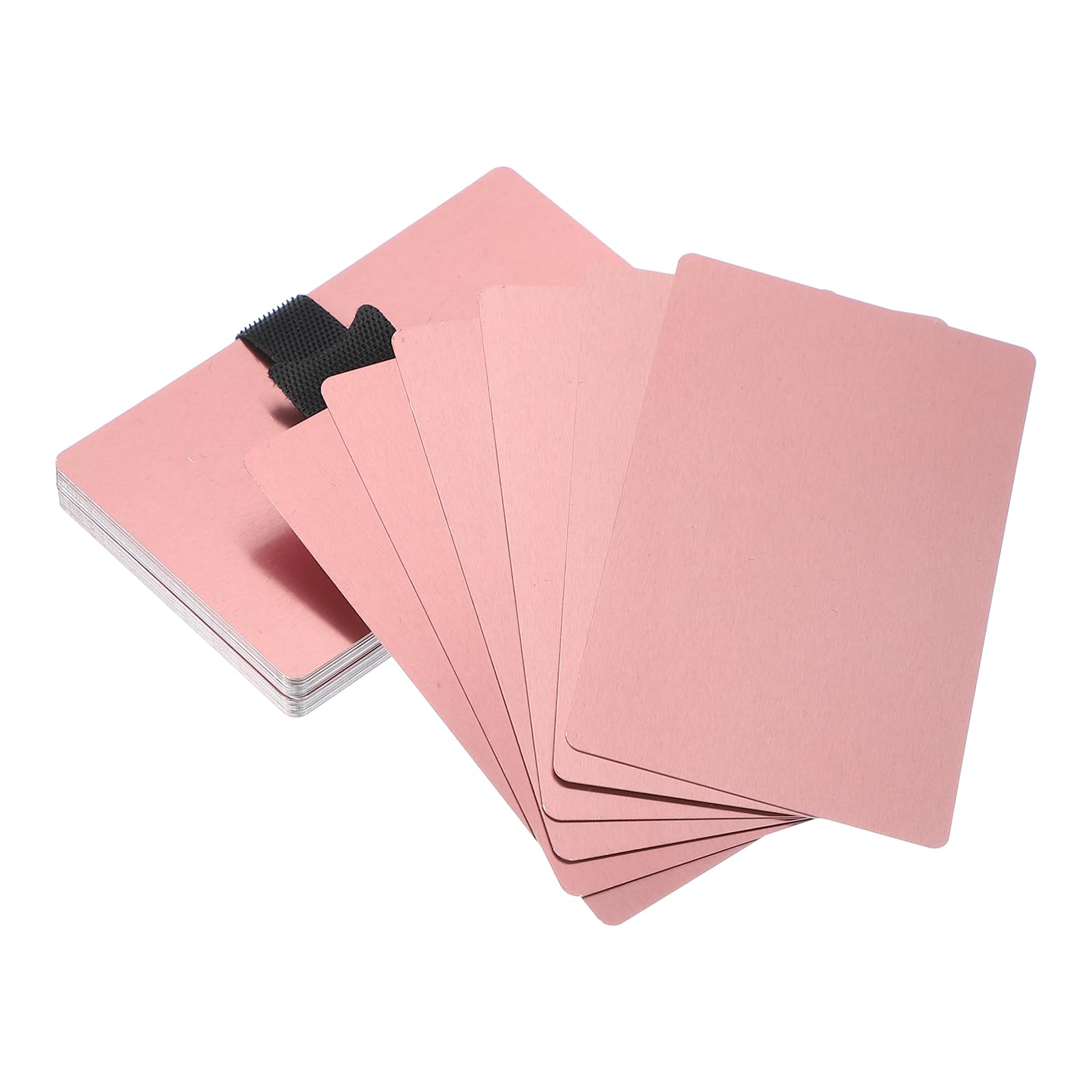 PATIKIL Metal Business Card 0.21mm Thick 3.4x2.1 Inch, 30 Pcs Anodized Aluminum Blank Laser Engraving Cards with Cable Ties for Multipurpose House
