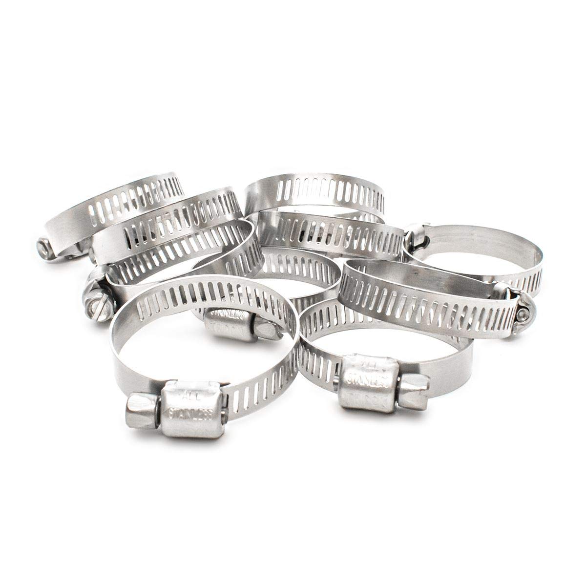 Pisces 10 Pack - 22-32mm Stainless Jubilee Clips to Fit 25mm Hose
