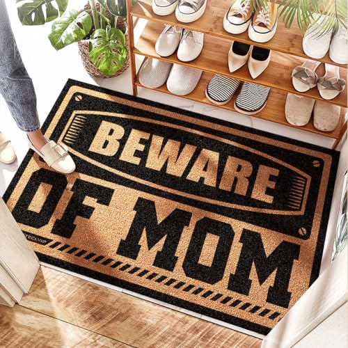 Tapis de porche Beware Of Mom 65x90 cm pour paillasson d'entrée extérieure - 2