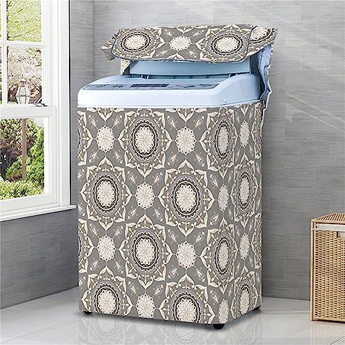 Odot Housse Machine a Laver Chargement par Le Haut, Couvre-Machine Protecteur Anti-Poussière Couverture pour Machine Lave-Linge et Sèche-Linge (Capacité XL 8.5-12kg,Le Vintage)