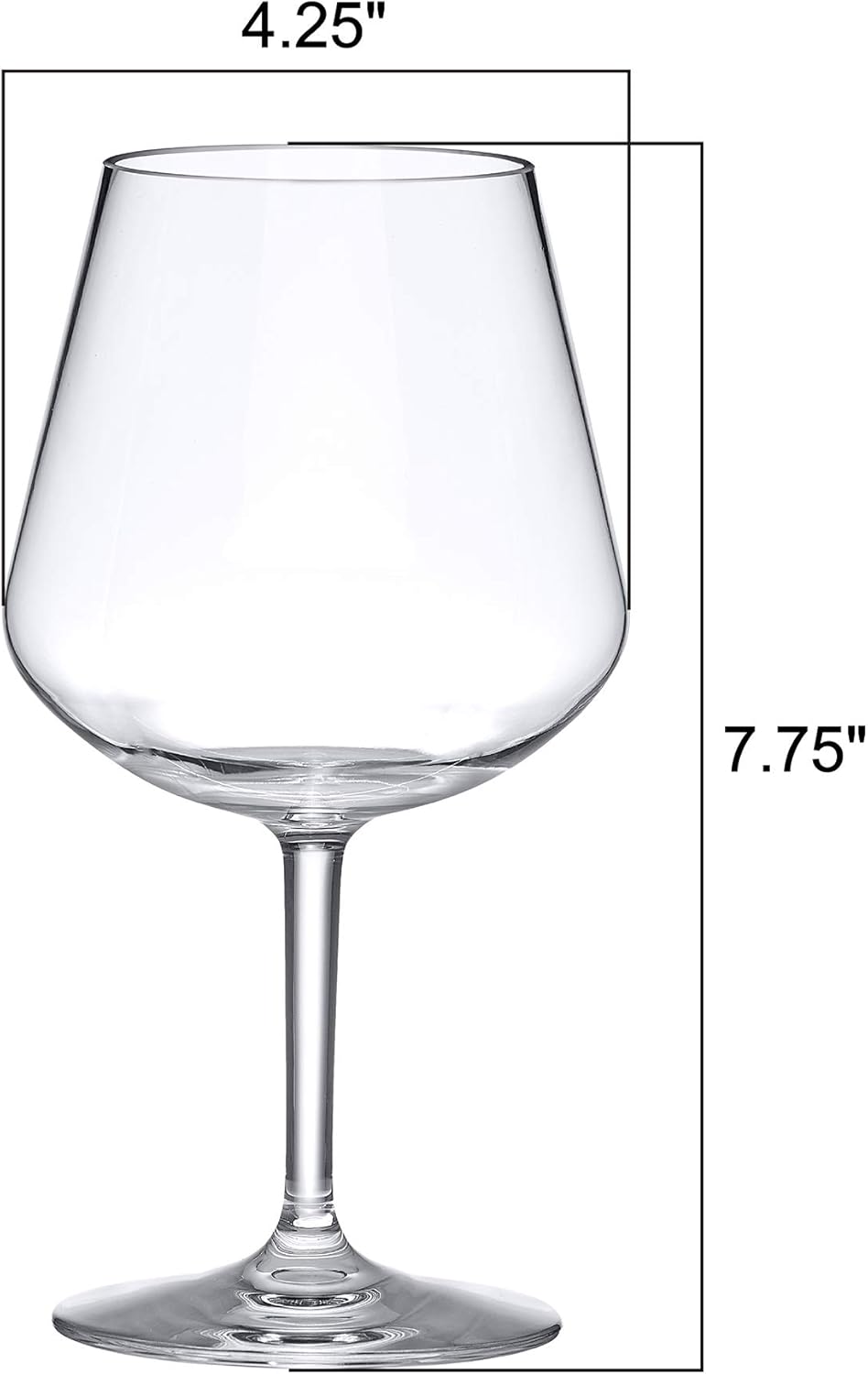 Amazing Abby - Sienna - 20-Ounce Unbreakable Tritan Wine Glasses (Set of 6), Plastic Red Wine Glasses, Reusable, BPA-Free, Dishwasher-Safe, Perfect for Poolside, Outdoors, Camping, Picnic, and More - Image 3