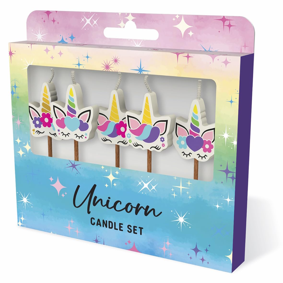 Global Journey Gifts Birthday Cake Celebration Girls Kids Fun Shaped Novelty Candle Set (Unicorn)
