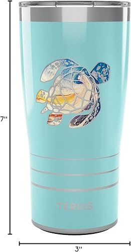 Miniatura 9 de Tervis Traveler Turtle Sunset - Vaso aislado de triple pared mantiene las bebidas frías y calientes, 20 onzas, acero inoxidable