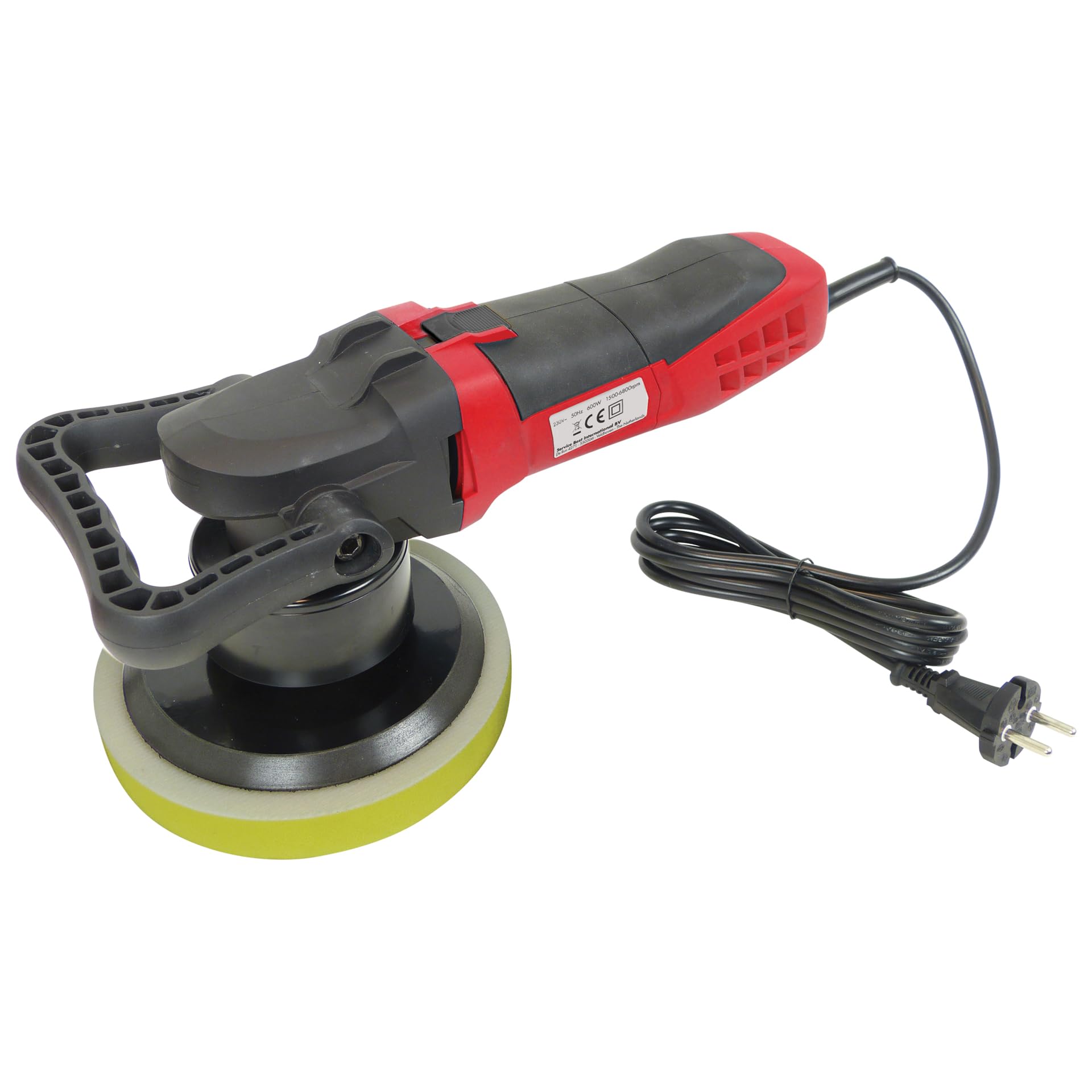 Carpoint Polisseuse orbitale 230V 600W, rouge, pour voiture et carrosserie