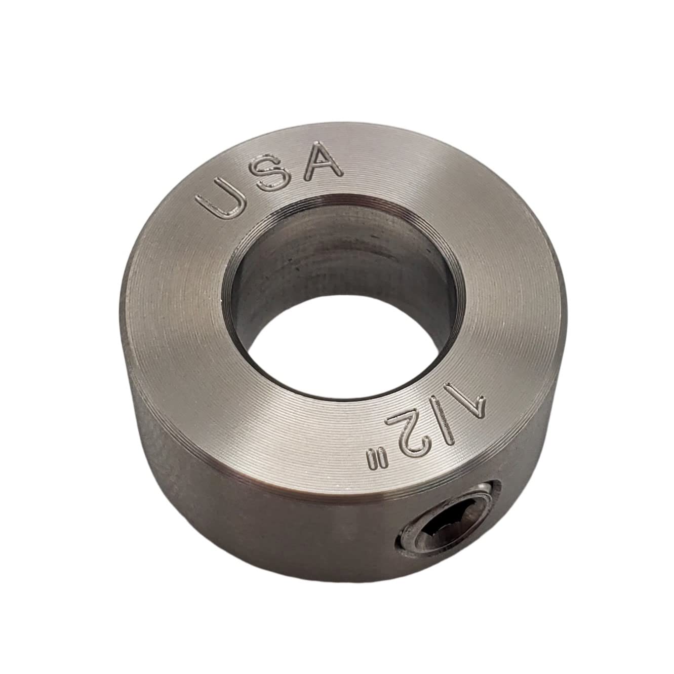 Diámetro del orificio de 1,3 cm - Collar de eje de tornillo - Acero inoxidable 303 (paquete de 2)