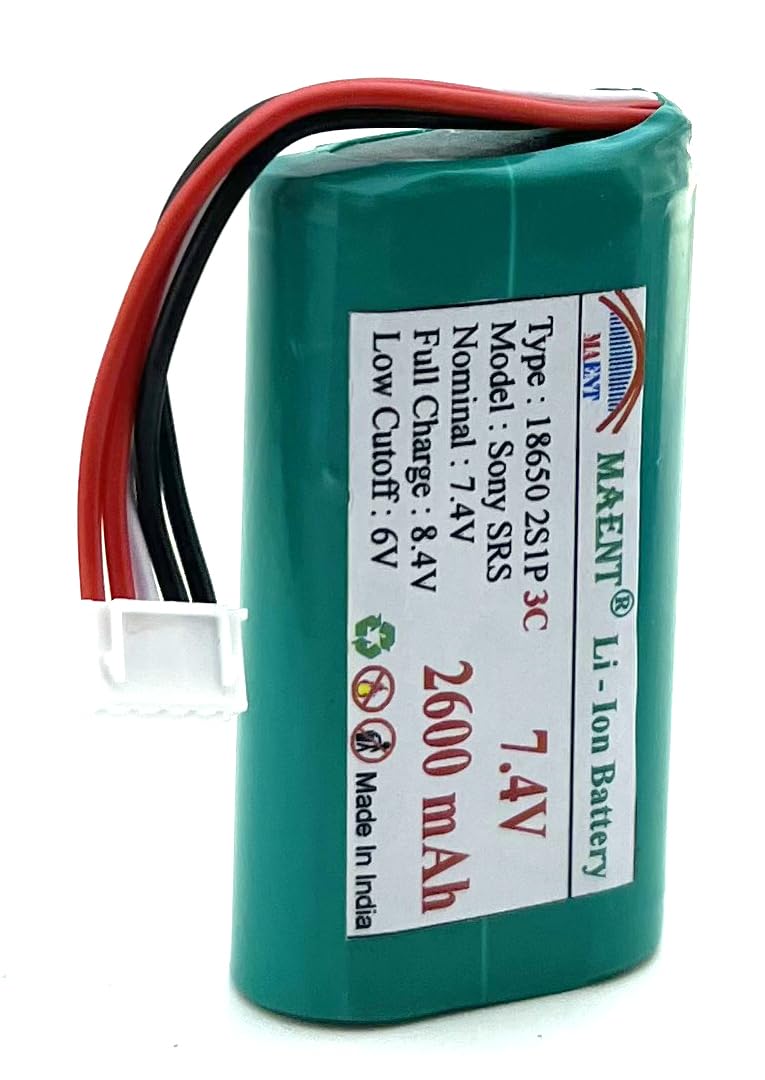 MAENT® 1Pcs Protected 7.4V Premium Lithium ion Rechargeable Battery for Bluetooth Speaker Toy Compatible with SRS-XB2, SRS-XB20, SRS-X3 and Similar Connector - S2 (2600 mah)-picture-15