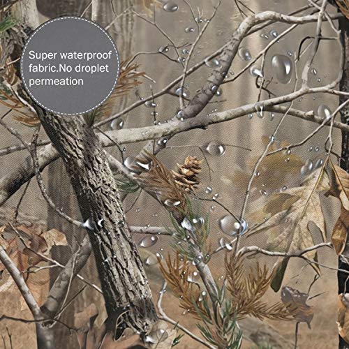 Airmark Shower Curtain For Bathroom Decor Curtains Set,Real Tree Camouflage Fabric Bath Curtains With Hooks 60X72In #TOP4