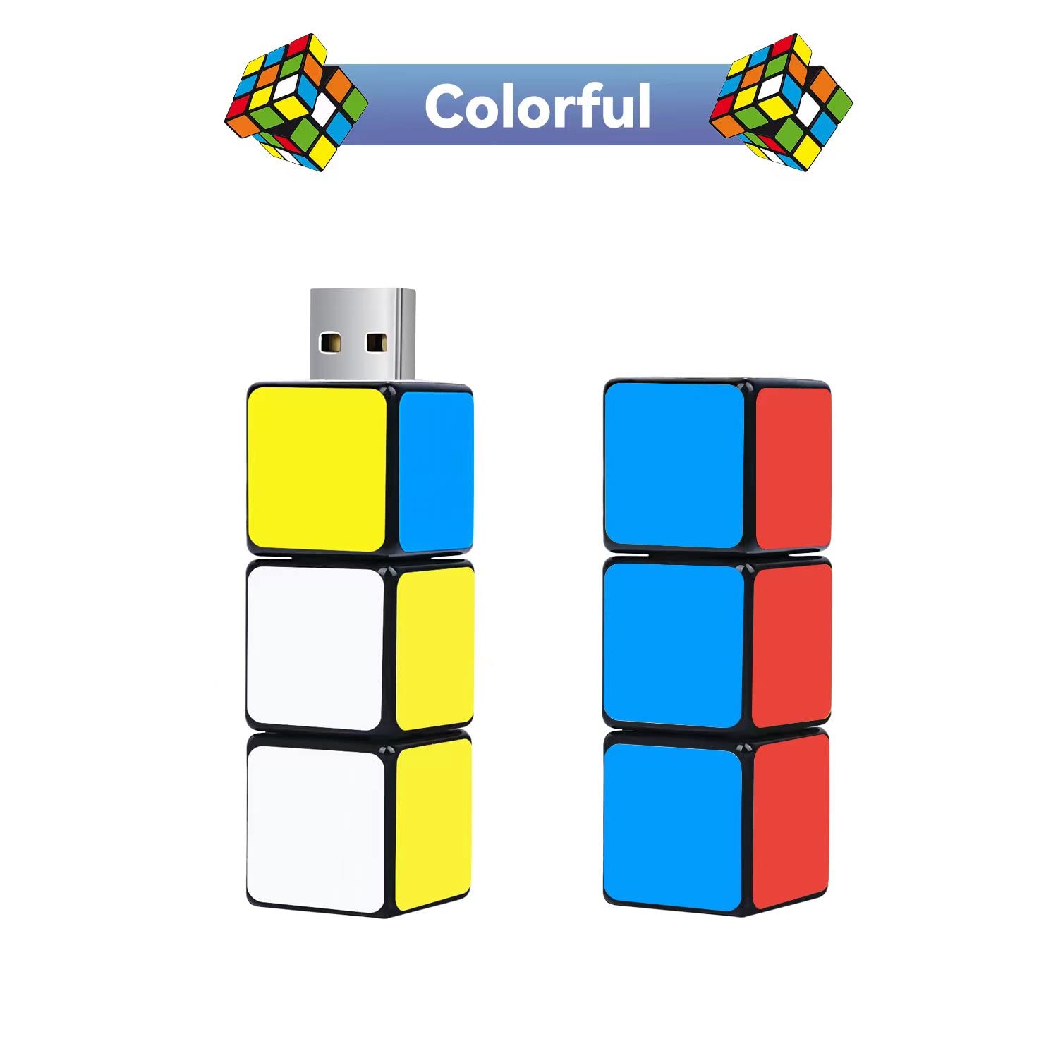 Simpatica Chiavetta USB per Computer Pendrive USB per Insegnanti, Studenti, Famiglia e Amici (64GB, Magic Cube)
