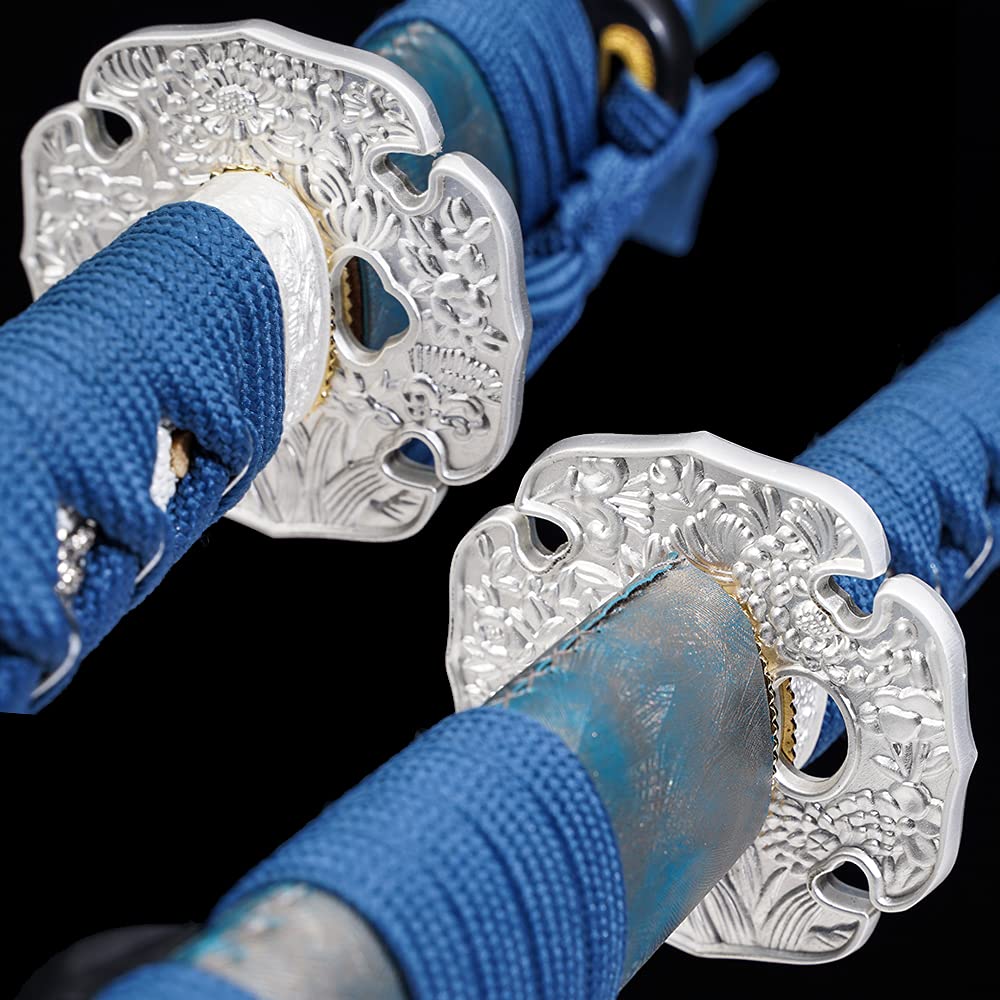 Handmade Full Tang 1060/1095 High Carbon Steel Damascus T10 Clay Tempering Cold Real Heat Tempered…