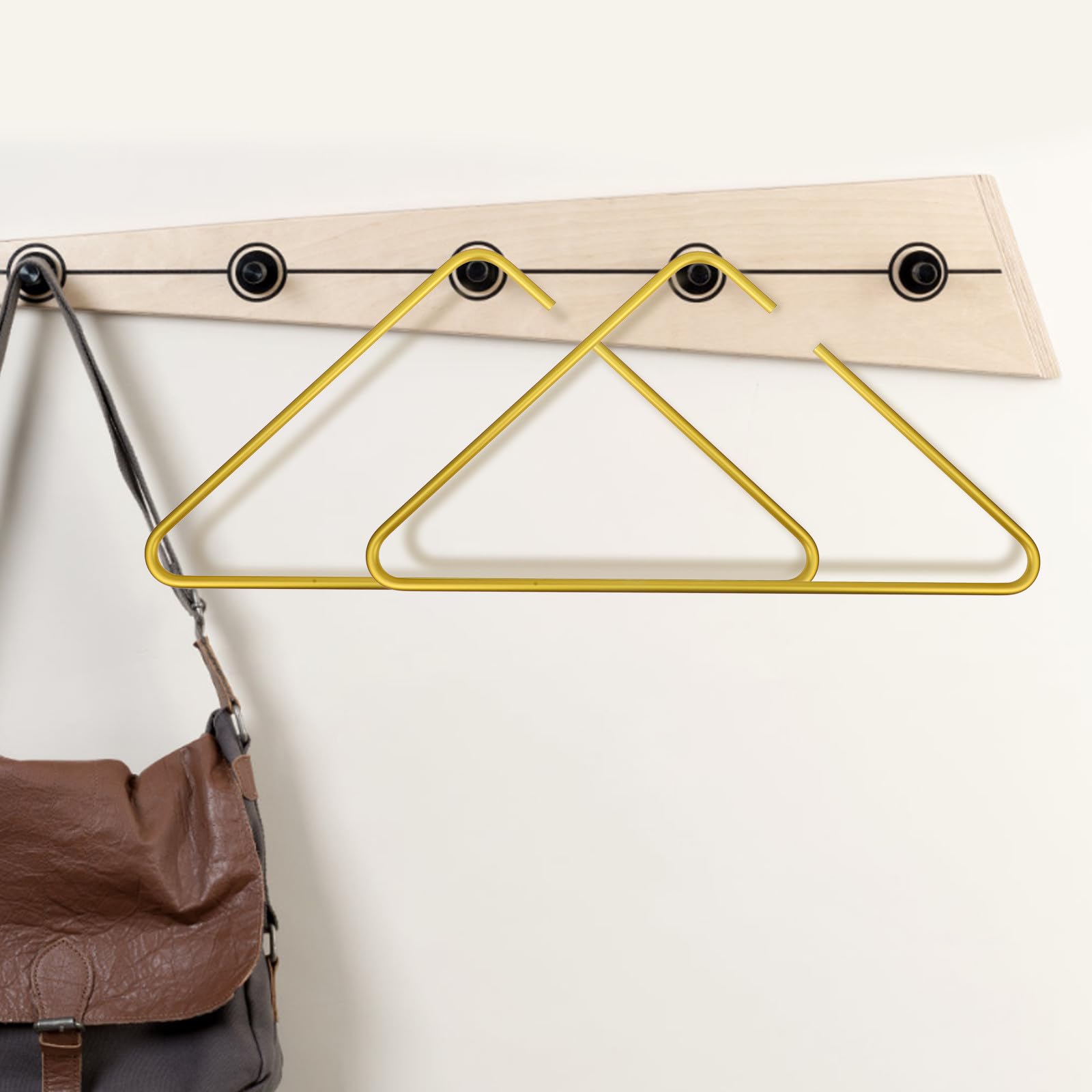 Operitacx Set 5 Grucce in Lega di Alluminio Color Oro per Giacche e Cappotti, Appendiabiti Solido Tocco Confortevole e Design Salvaspazio per Guardaroba e Armadio