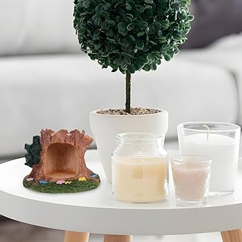 Amazon.co.jp: Lurrose 木の切り株オーナメント 樹脂製
