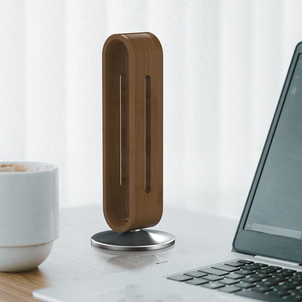 Support Casque Bambou, Porte Casque Audio de Bureau, Forme en U, Bambou Naturel avec Veinage Unique, Base Antidérapante, pour AirPods Max, Beats, Bose, Sony, Sennheiser, Gaming